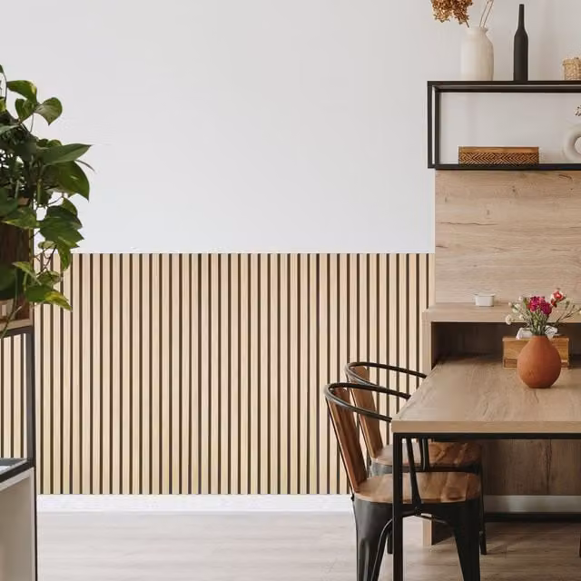 Fuse Acoustic Wooden Wall Panel in Natural Oak, Brown, W: 60 cm, H: 120 cm – 1
