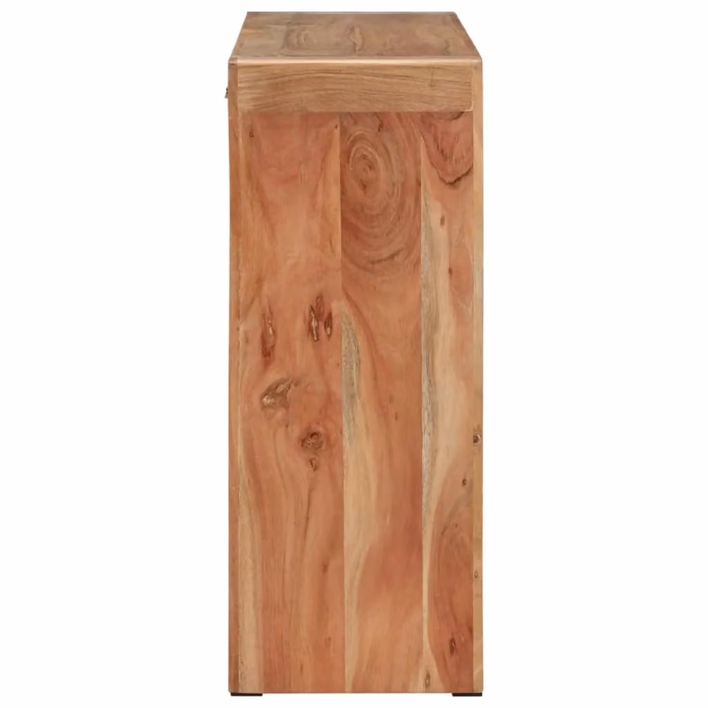 Berkfield Home Rustic Acacia Solid Wood Console Table in Brown, W/D/H: 110 x 30 x 76 cm – 2