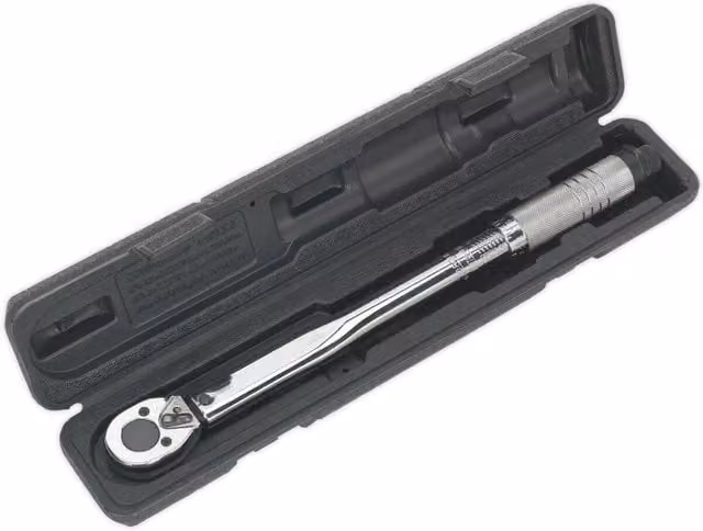 Loops 3/8 inch Square Drive Ratchet Torque Wrench in Silver and Multicolour, Hardened Steel – 1