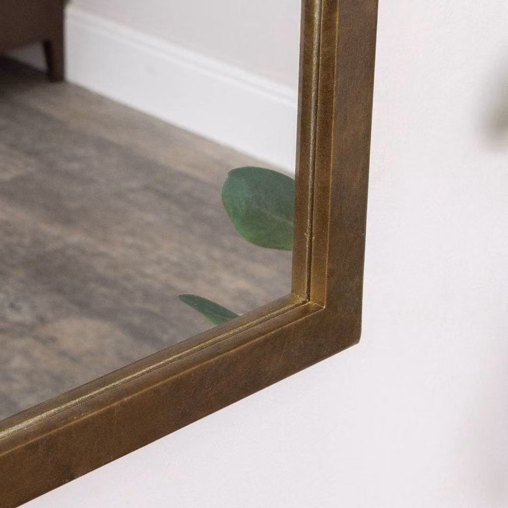 Melody Maison Bronze Framed Arched Rustic Wall Mirror, W: 60 cm, H: 80 cm – 3