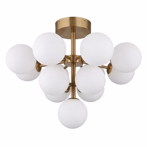 Globo Lighting Modern Gold and Glass Sphere Ceiling Light for Living Rooms, Diameter: 56 cm, 13 Bulbs – 2