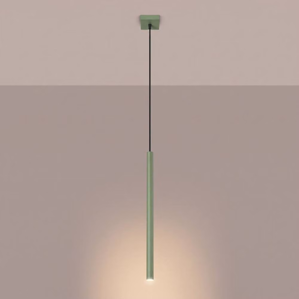 Sollux Lighting Modern Minimalist Pendant Bar Lamp in Pale Green, W/D/H: 120 x 8 x 8 cm – 2