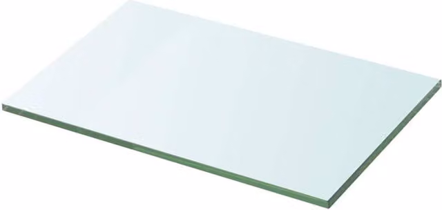 Berkfield Home Wall Mounted Glass Shelves, 2 Pack, Transparent, W: 25 cm, H: 20 cm, D: 20 cm