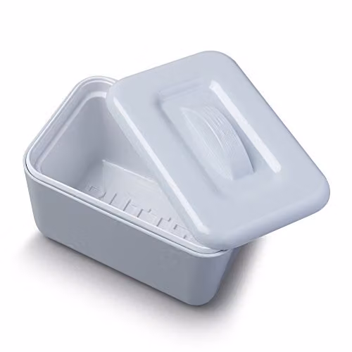 Zeal Melamine Insulated Butter Dish with Lid in Blue