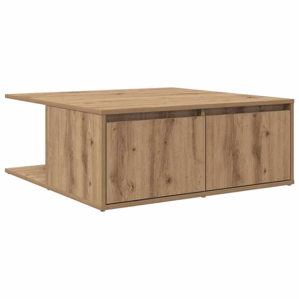 Berkfield Home Modern Artisan Oak Coffee Table, Brown, W/D/H: 80 x 80 x 31 cm – 3