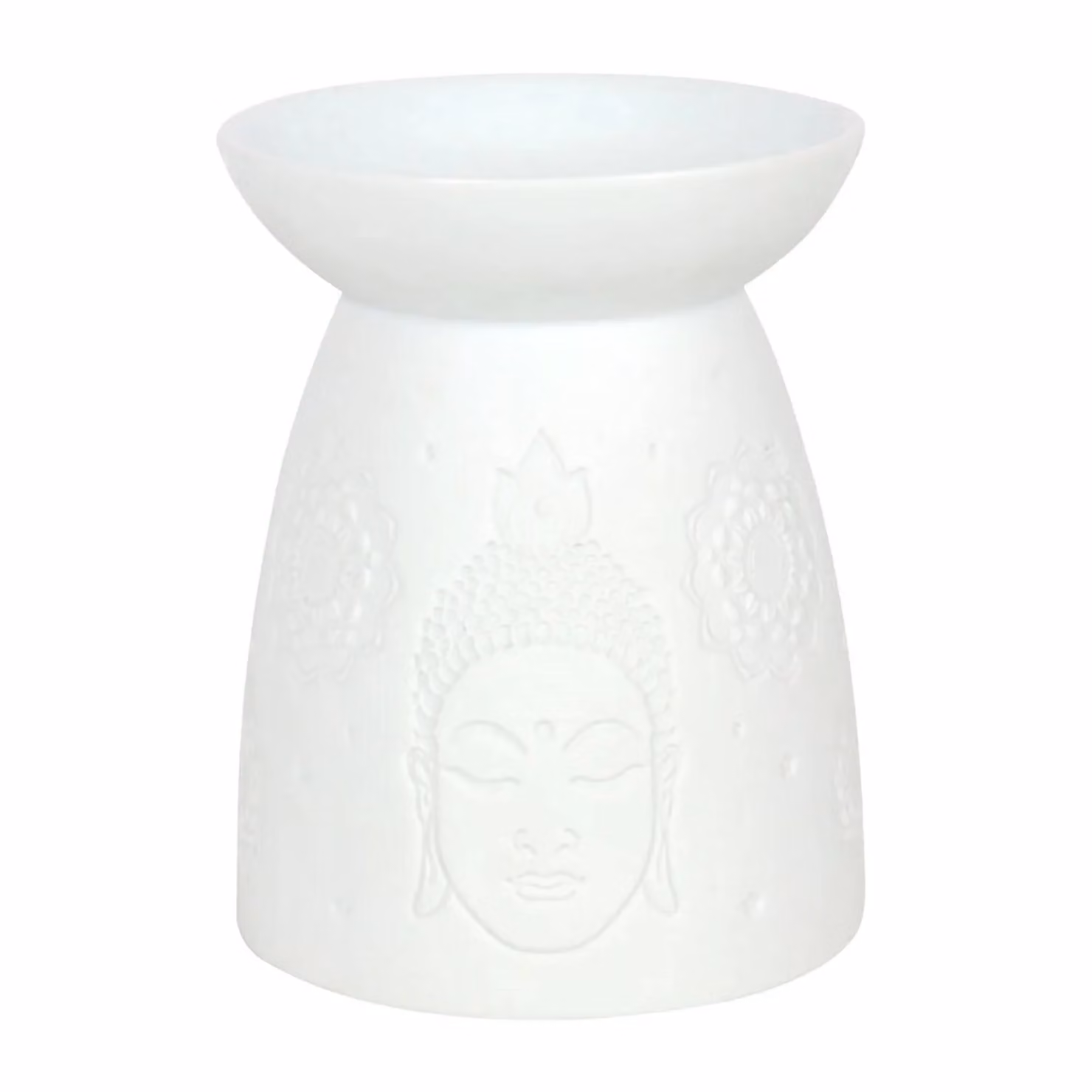 Something Different White Ceramic Buddha Head Oil Burner and Tealight Lamp – 2