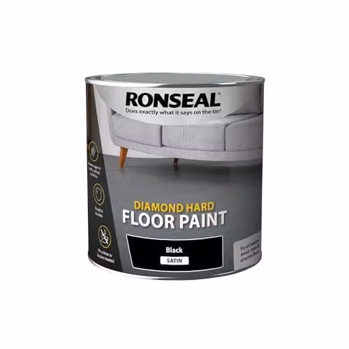 Ronseal Diamond Hard Floor Paint, Black, 2.5L