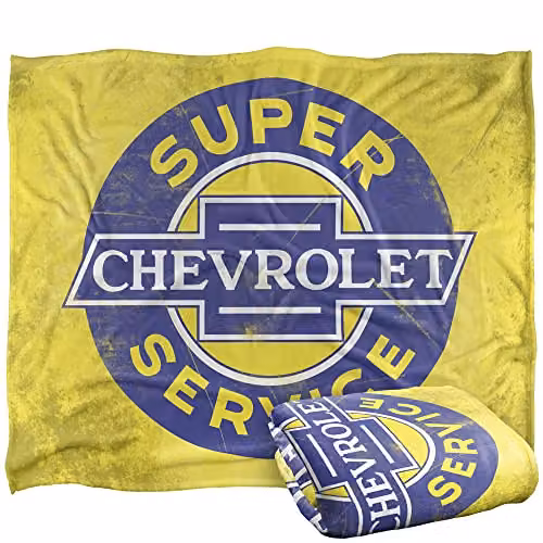 Chevrolet White Microfibre Fleece Throw Blanket, W/D/H: 152 x 127 cm – 1