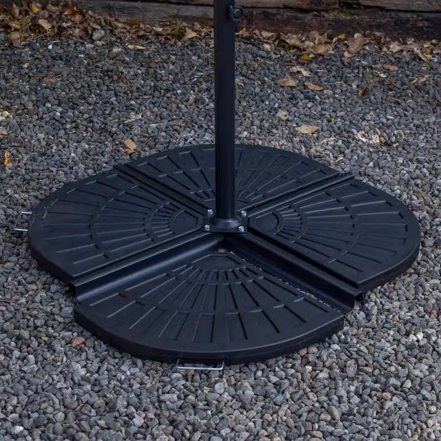 Samuel Alexander 4 Pack Round Black Parasol Bases for Hanging or Cantilever Parasols