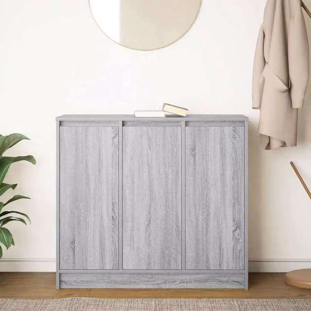 Berkfield Home Grey Sonoma Sideboard in Engineered Wood, W/D/H: 85 x 34 x 76 cm – 1