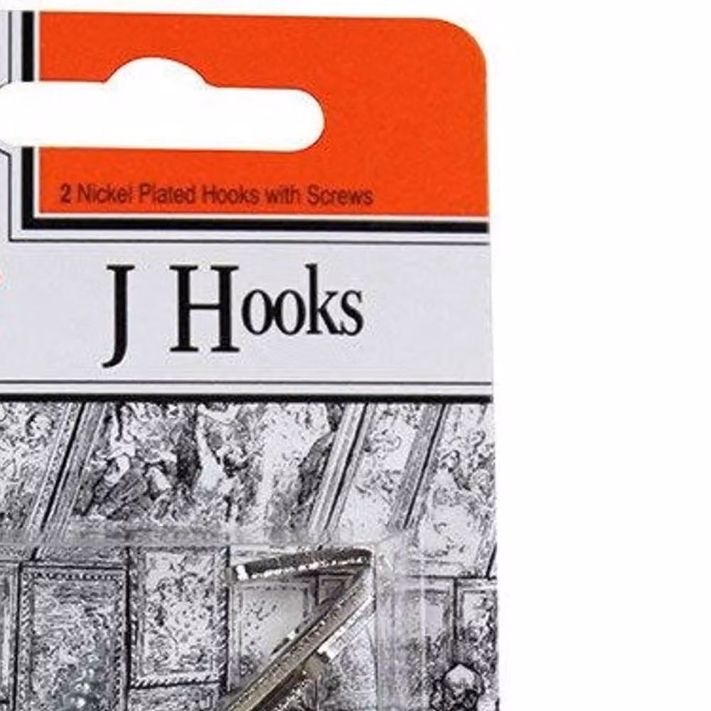 X Nickel Plated J Hooks, 2 Pack – 2