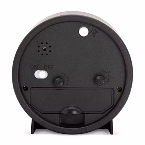 Acctim Gaby Small Analogue Contemporary Bedside Alarm Clock in Black – 2