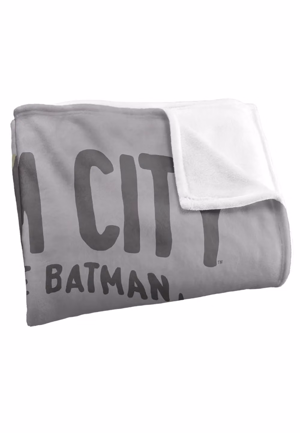 DC Comics Batman The Gotham City Blanket in White and Grey, W: 152 cm, D: 127 cm – 3