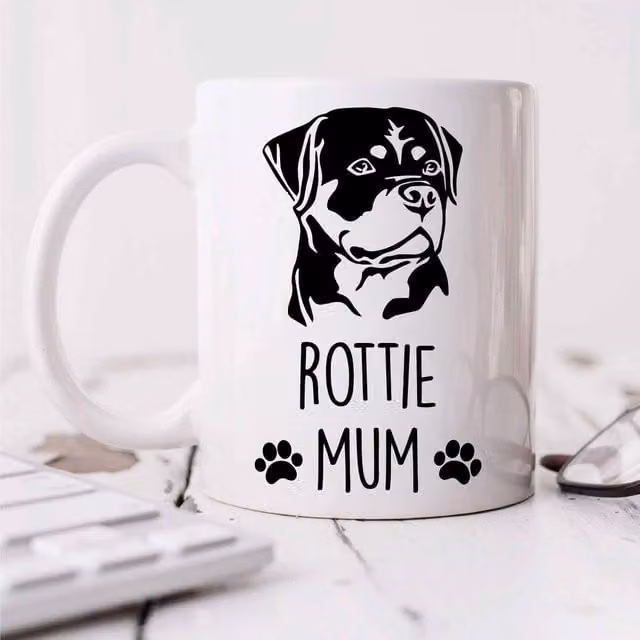 60 SECOND MAKEOVER Rottweiler Rottie Mum Ceramic Mug in White