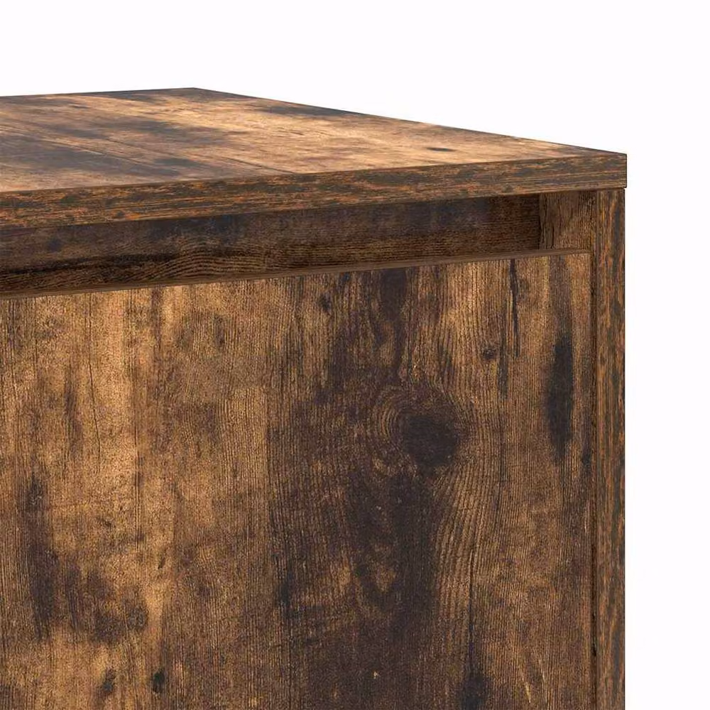 Berkfield Home Smoked Oak Sideboard in Brown, W/D/H: 135 x 41 x 75 cm – 5