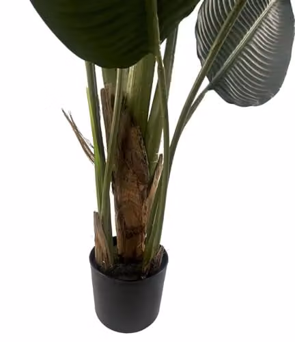 Leaf Design UK Realistic Potted Artificial Green Palm Tree, H 120 cm x W 50 cm x D 50 cm – 5