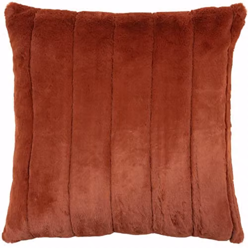 Paoletti Empress Velvet Decorative Cushion, Orange, W/D/H: 45 x 45 x 45 cm