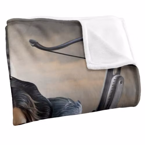 JQ Licensing En Night Hunter Ravens Silky Touch Super Soft Throw Blanket, White, W/D: 152 x 127 cm – 2