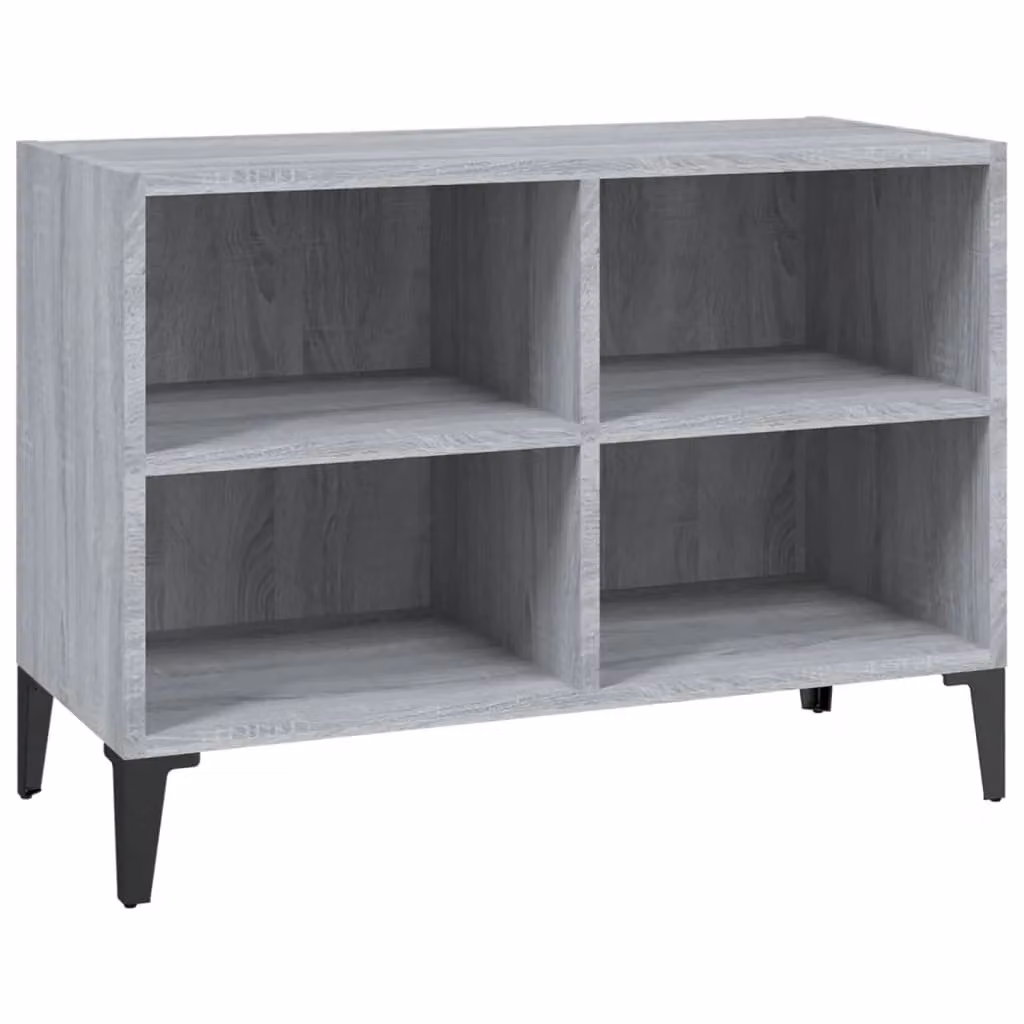 Berkfield Home Modern Grey TV Cabinet with Metal Legs W: 69.5 cm, D: 30 cm, H: 50 cm – 2