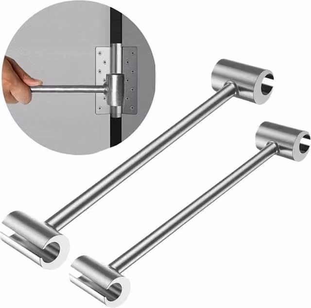 FLAVORA 2-Piece Steel Door Hinge Gap Adjusting Wrench Set in Metallic Silver, W: 520 mm – 1