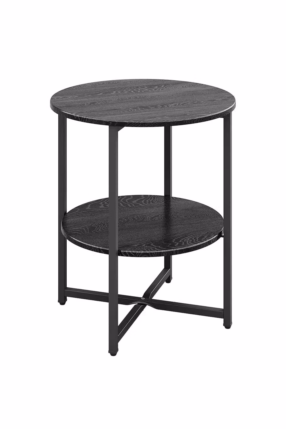 Living and Home Black Small Round 2-Tier Coffee Table – 2