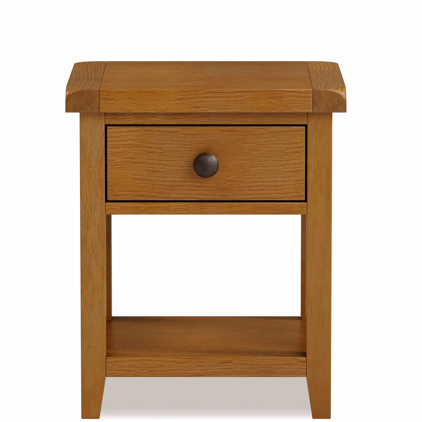 Rest Relax Elston Oak Lamp Table with Drawer in Brown – 2