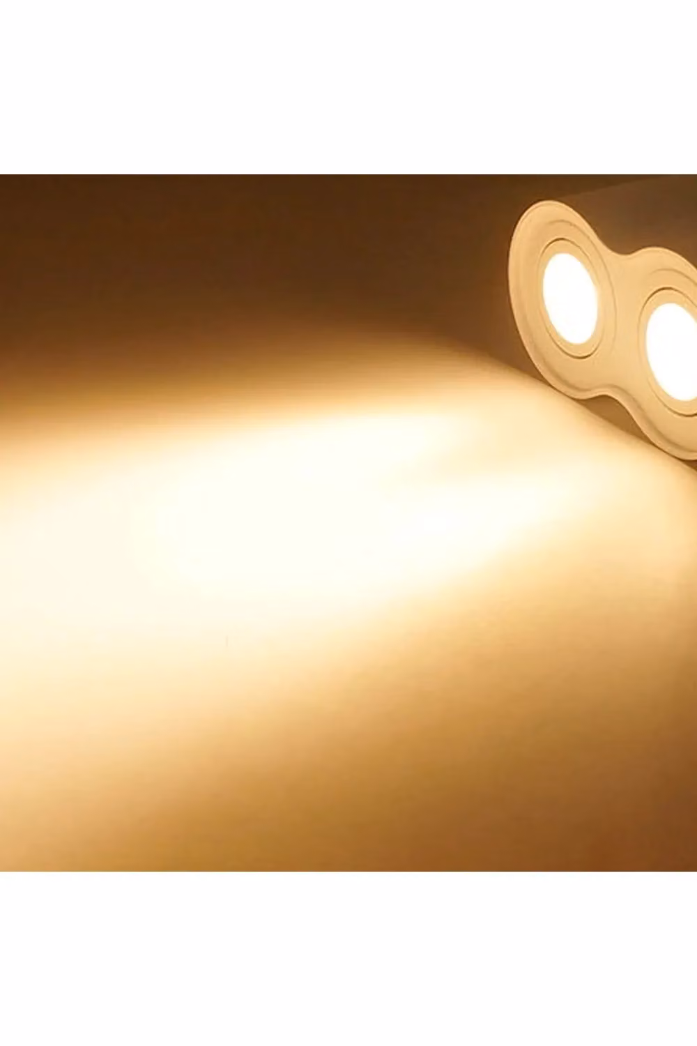 CGC Lighting Modern White Cylinder Surface Mount Ceiling Spotlight with Adjustable Tilt and GU10 Bulb Compatibility – 3