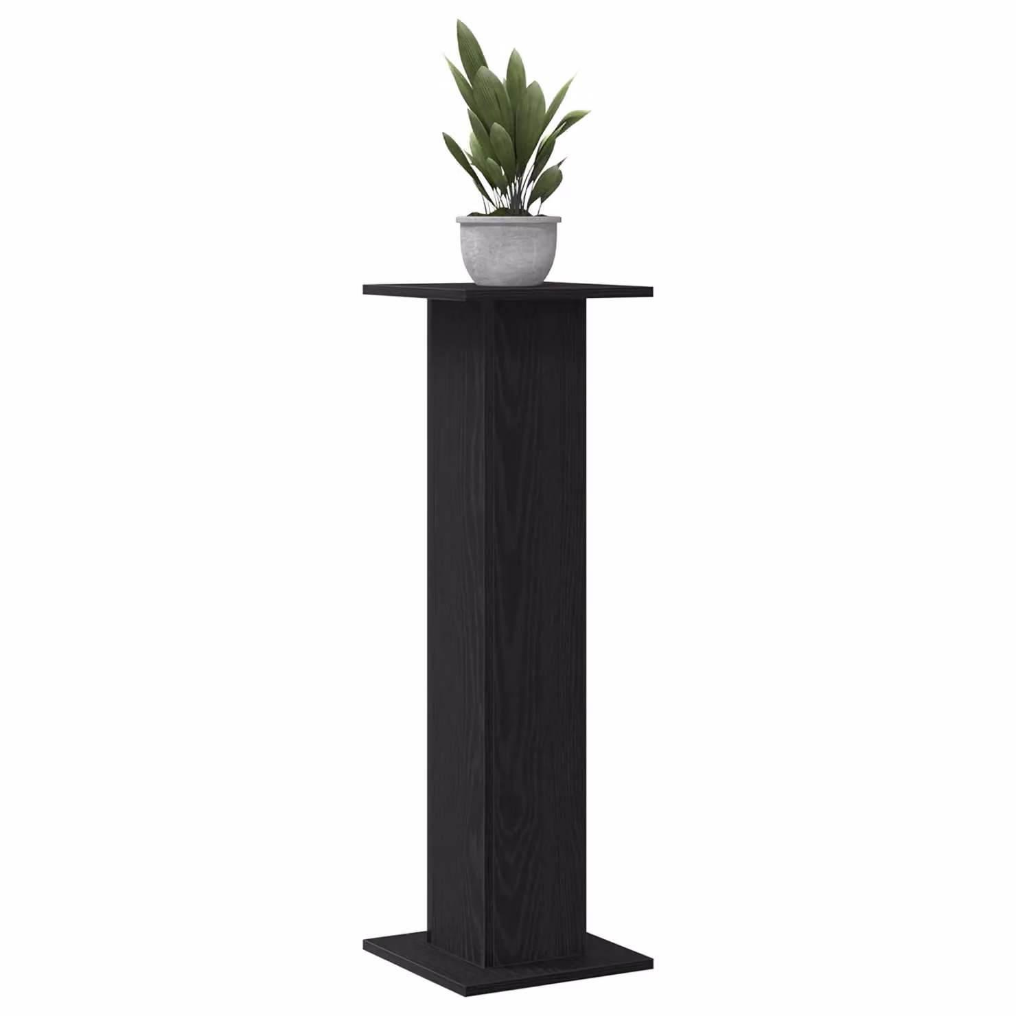 Berkfield Home Set of 2 Black Oak Plant Stands, W/D/H: 30 x 30 x 95 cm – 3