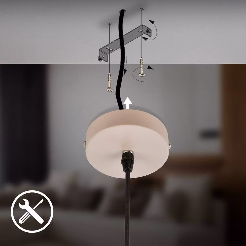 Briloner Beige Height Adjustable GU10 Cylinder Pendant Light – 3
