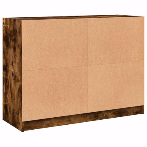 vidaXL Modern Sideboard in Smoked Oak, Brown Engineered Wood, W: 102 cm, D: 37 cm, H: 75.5 cm – 6