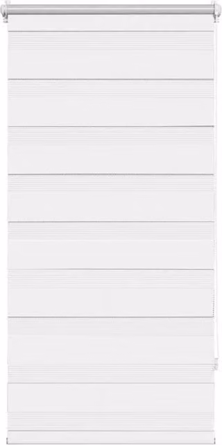 Berkfield Home White Zebra Day and Night Blind, W: 60 cm, H: 120 cm