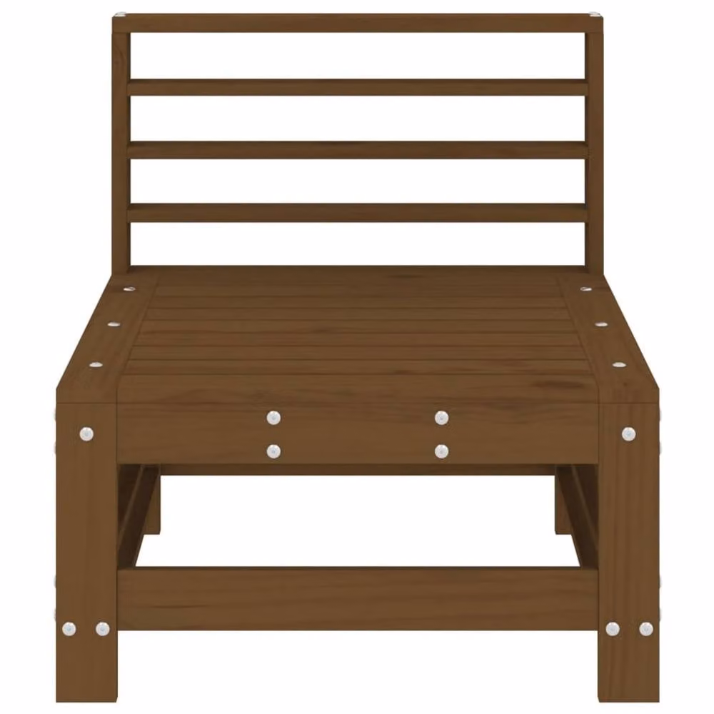 Berkfield Home Garden Middle Sofa in Honey Brown Solid Pine Wood – 2