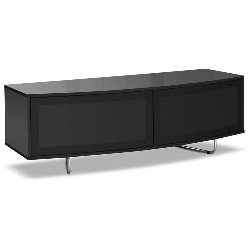 Centurion Supports Caru D-Shape TV Cabinet in Black, W/D/H: 120 x 39 x 43 cm – 3