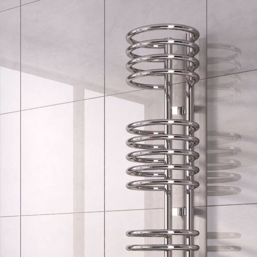 Bathroom Kingdom Claro Chrome Heated Towel Rail, Silver, W: 30 cm, H: 160 cm – 3
