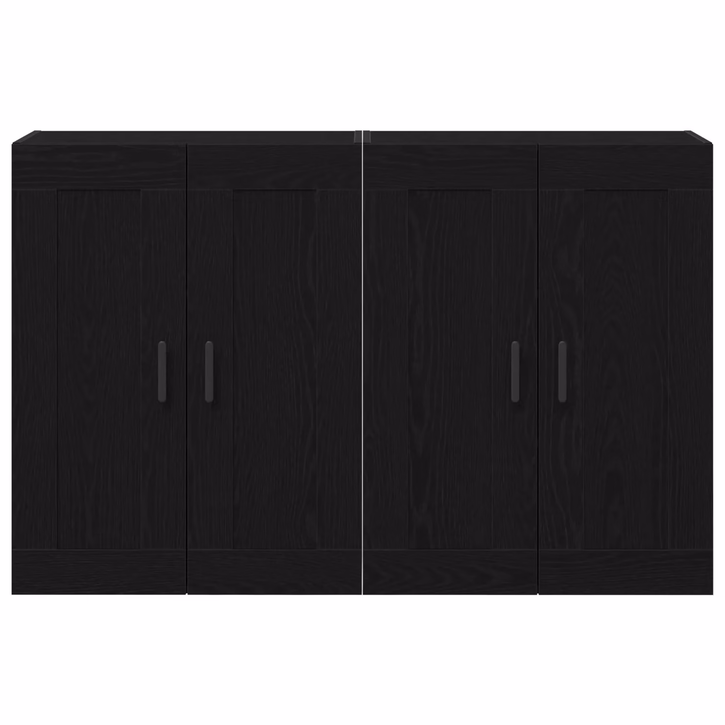 Berkfield Home Set of 2 Modern Wall Mounted Cabinets in Black Oak Engineered Wood – 2