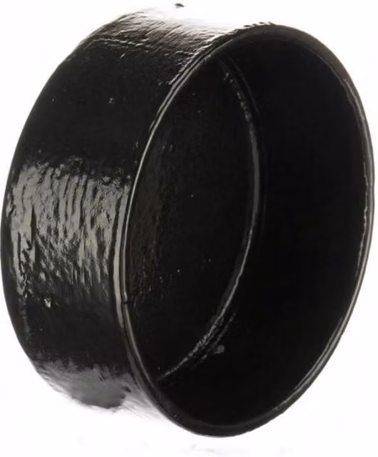 Hargreaves Traditional Express Push Fit Cast Iron Soil Socket Plug, 100mm, Black or Grey