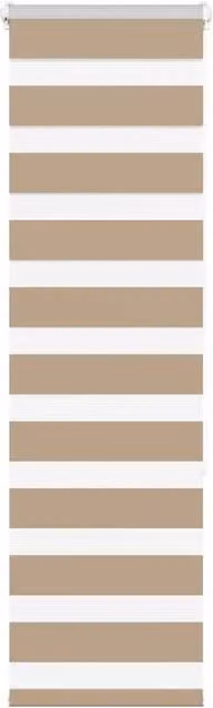 Berkfield Home Zebra Blind in Sand Brown Polyester, W: 40 cm, H: 150 cm – 1