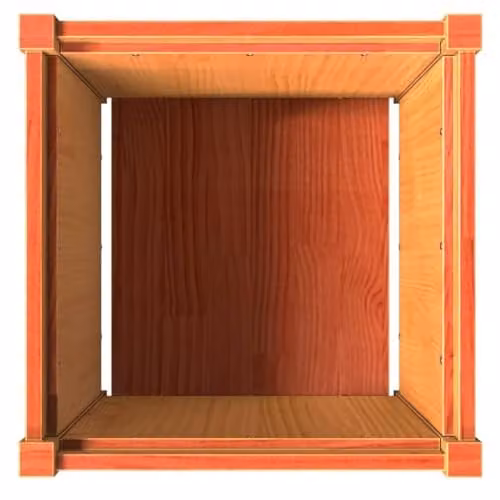 vidaXL Set of 2 Wax Brown Solid Wood Pine Garden Planter Tubs – 3