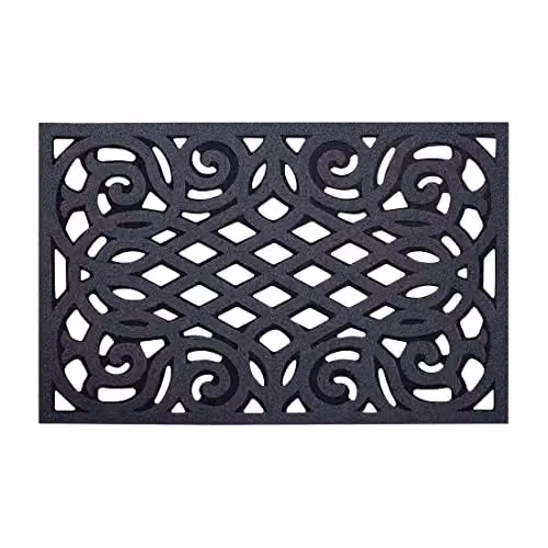 Nicoman Heavy Duty Outdoor Rubber Doormat in Grey, W/D/H: 60 x 40 x 1 cm – 5