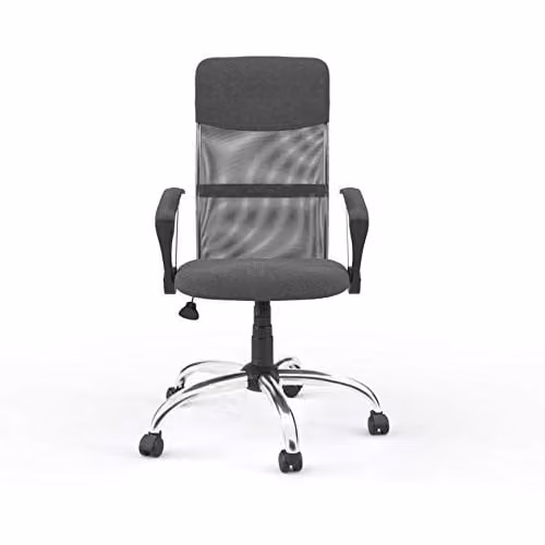 Alphason Orlando Grey Fabric Task Chair with Headrest and Weight Adjustment