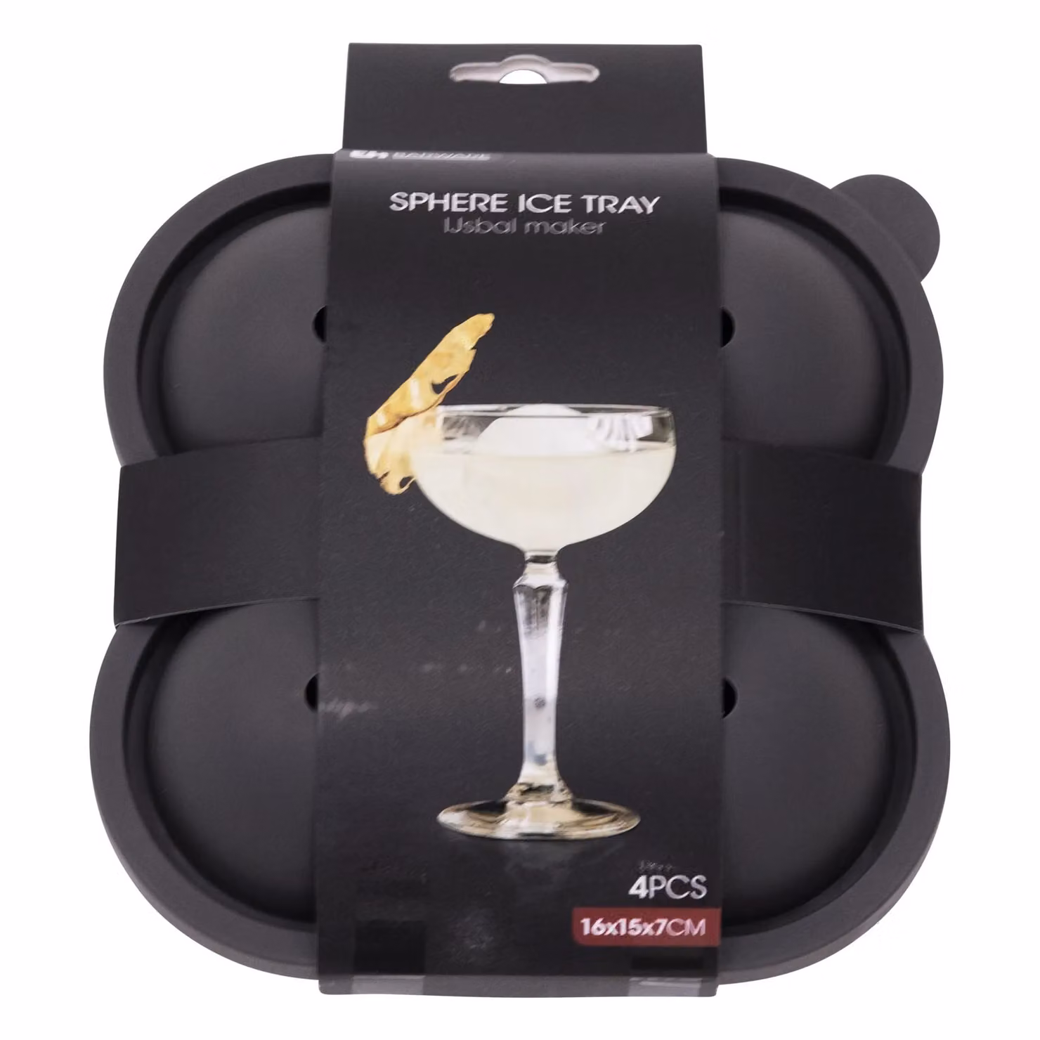 Libbi Lou Black Silicone Sphere and Ice Cube Tray Set – 4