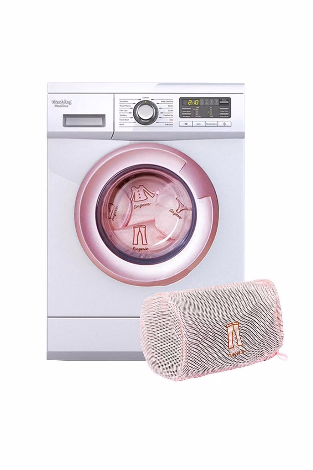 AQUARIUS Pink Zippered Mesh Laundry Bag for Trousers and Delicates – 2