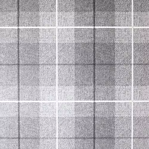 Arthouse Country Tartan Charcoal Grey Checked Vinyl Wallpaper