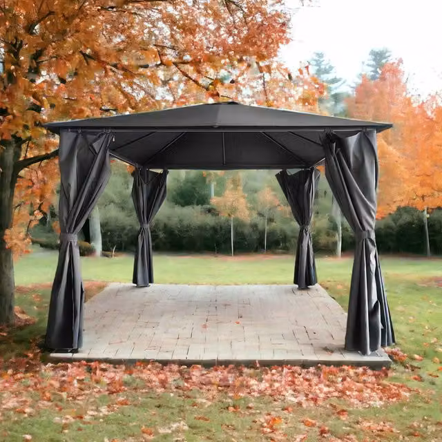 Royalcraft Titan Grey Hip Roof Freestanding Gazebo, W/D/H: 300 x 300 x 300 cm
