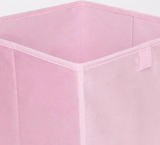 OHS Matte Velvet Cube Storage Boxes in Pink