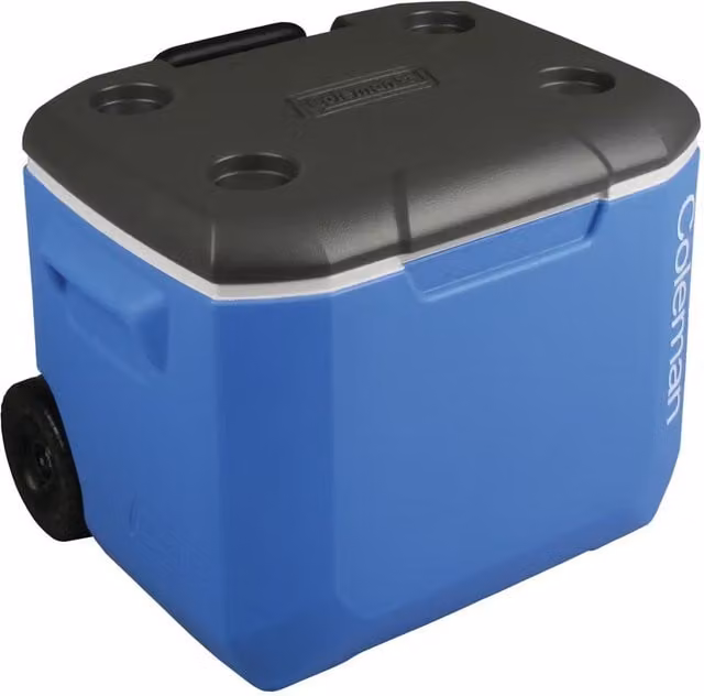 Coleman 60QT Performance Wheeled Cooler Box in Blue