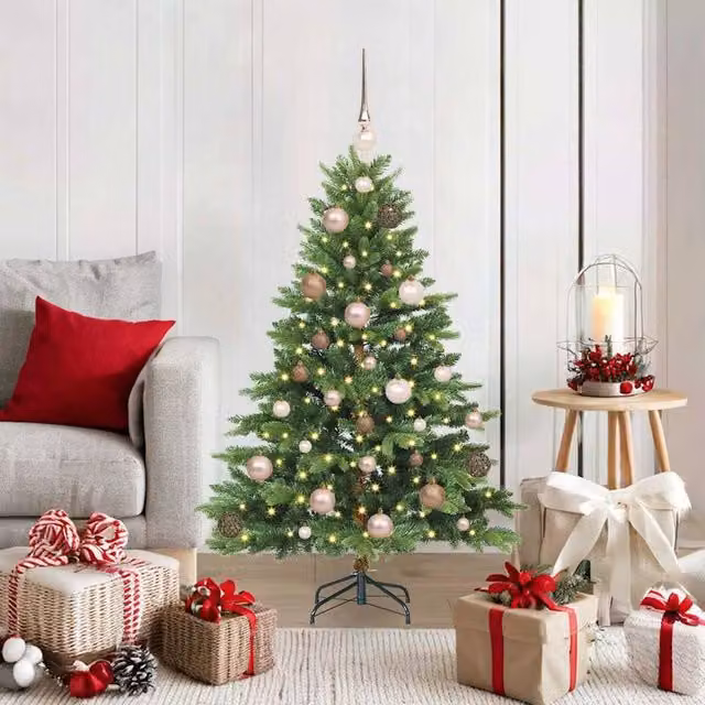Berkfield Home Artificial Green Christmas Tree with 150 LEDs, Height: 120 cm – 1