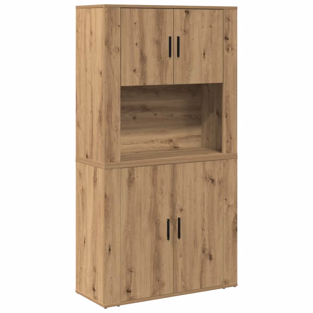 Berkfield Home Artisan Oak Highboard in Brown, W/D/H: 80 x 33 x 150 cm – 2