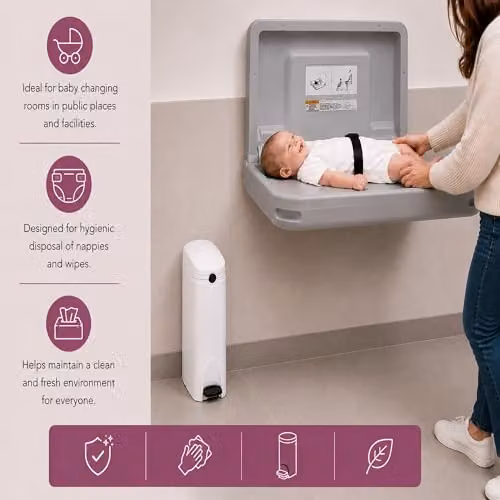 ProKleen White Pedal Operated Sanitary Bin 20L Capacity – 3