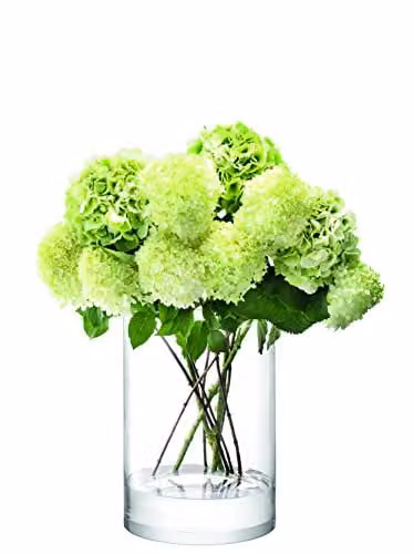 LSA International Handmade Glass Column Vase and Candleholder, Transparent, H 40 cm x Ø 30 cm